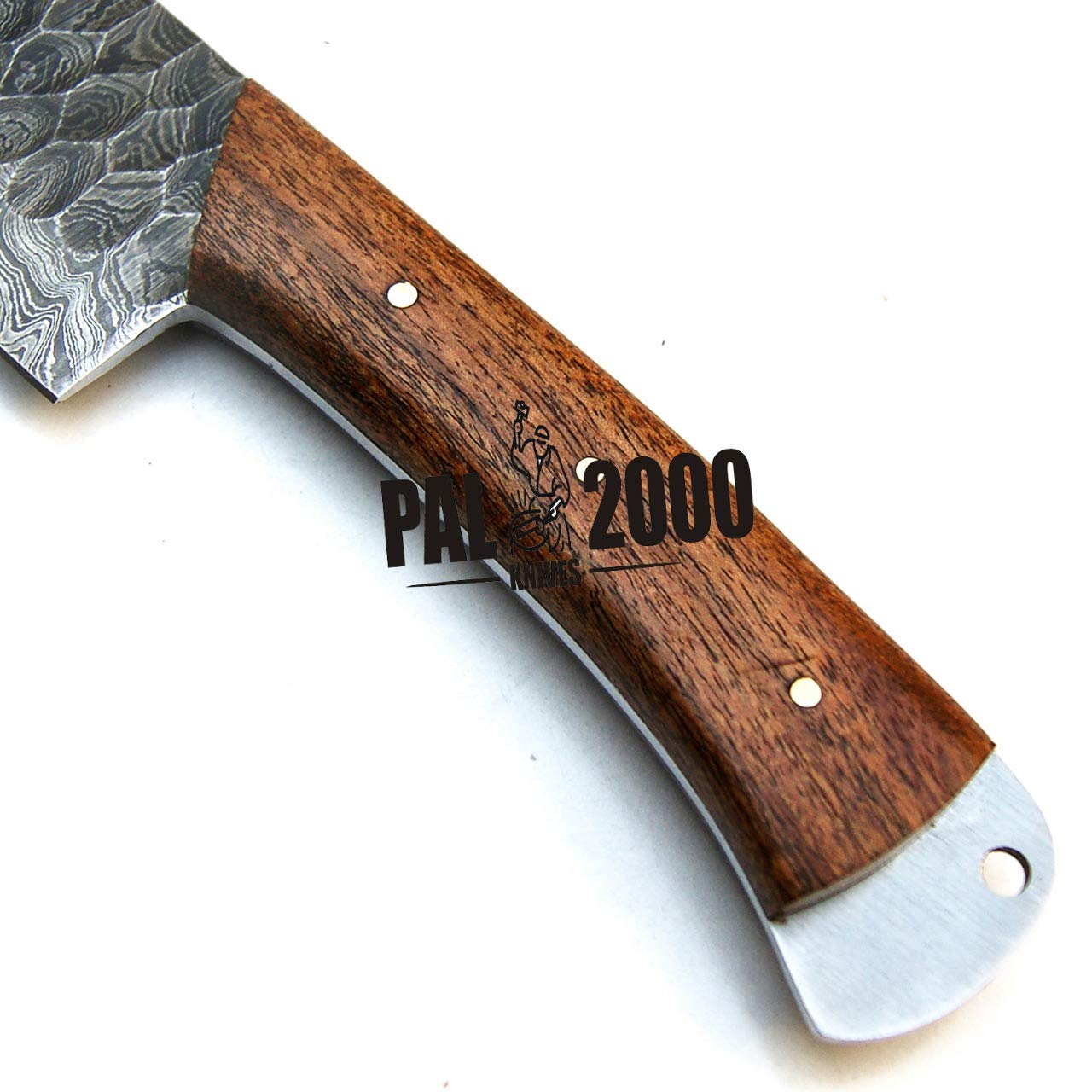 PAL 2000 Cuchillos de cocina de acero Damasco – 17,7 cm aproximadamente de espiga completa de acero Damasco – El mejor cuchillo de cocina hecho a mano Damasco con vaina Compra con confianza 9533