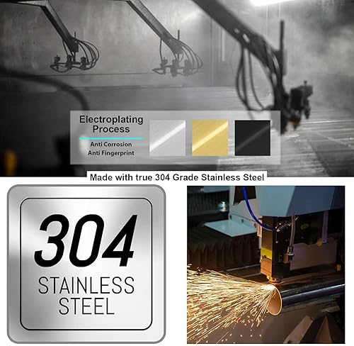 Miniatura 3 de Modket Toallero negro mate de 16 pulgadas, accesorios de baño de acero inoxidable 304 montado en la pared para toallas de cocina, colgador de paños