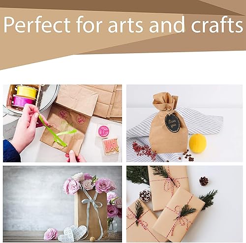 Miniatura 5 de Bolsas de almuerzo de papel, 100 unidades, 8 libras, color marrón, a granel, fuertes para pequeñas empresas