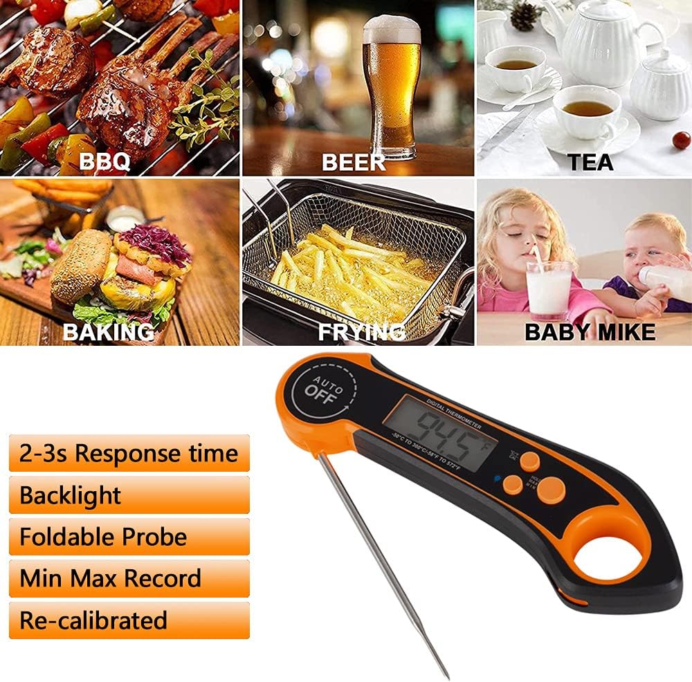 Review Portable Folding Digital Thermometer for Meat Food Cooking Probe