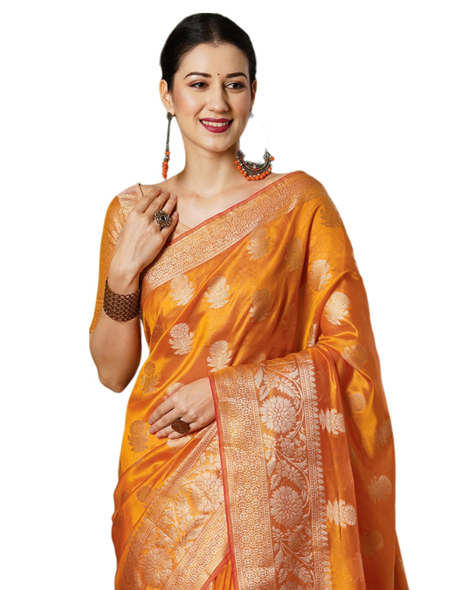 siril Women's Banarasi Soft Silk Saree Pure Silk With Unstitched Blouse Piece-picture-27