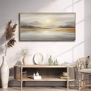 Amazon.com: Framed Wall Art Abstract Seascape Canvas