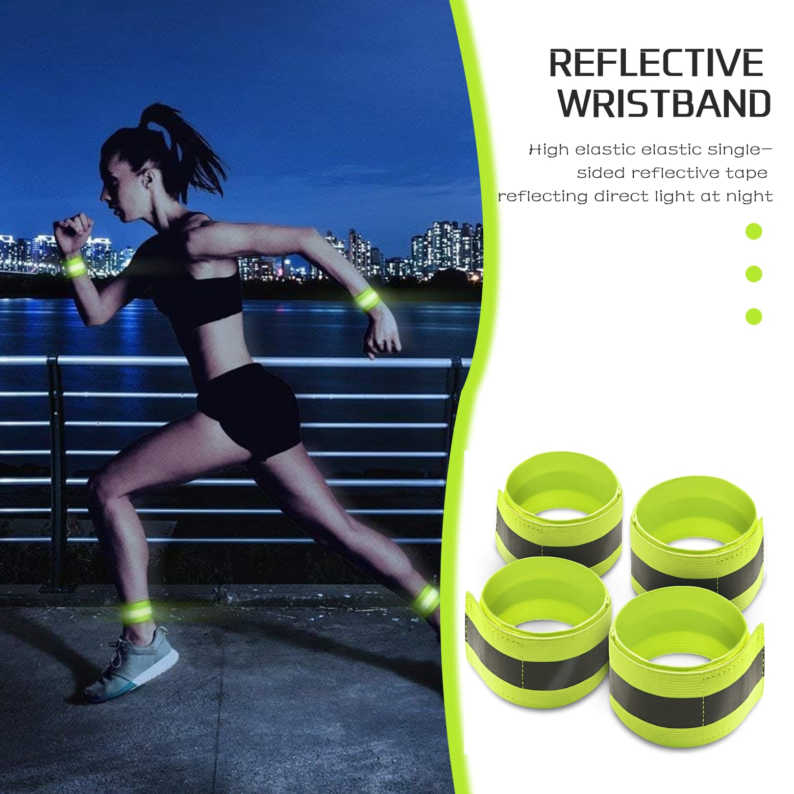 10 Stück Reflektorbänder - Elastische Klettbänder Für Sicherheit Beim Joggen & Radfahren