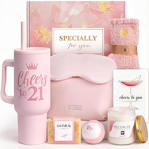 21st Birthday Gifts for Women - Gifts for 21 Year Old Female - 8 Pieces Best 21st Birthday Party Gift Ideas for Daughter - 21st Birthday Gifts For Niece