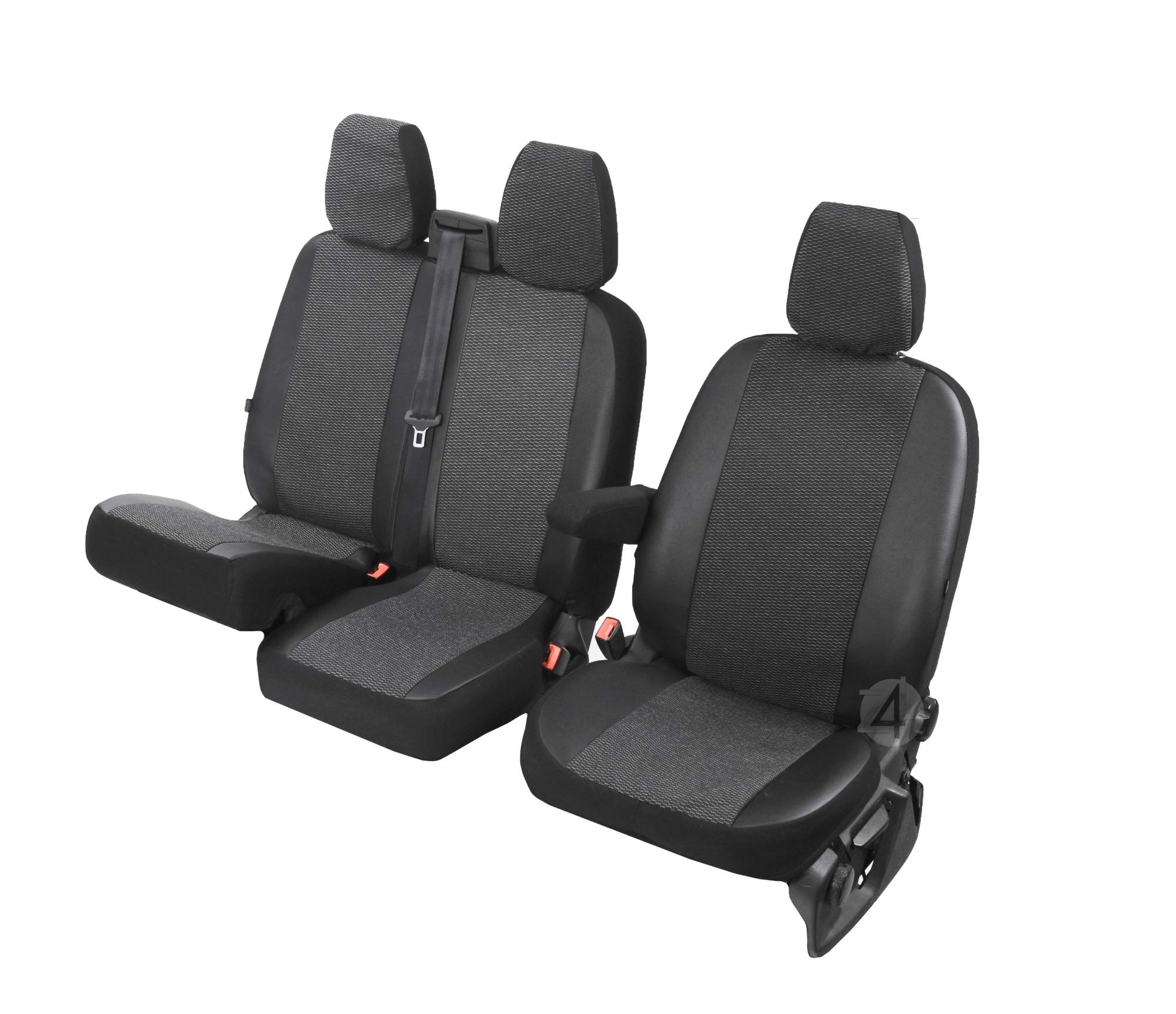 Pokter Sitzbezüge Viva passgenau geeignet für Nissan NV300 2016- Primaster ab 2022-2+1- Erste Reihe (1+2)