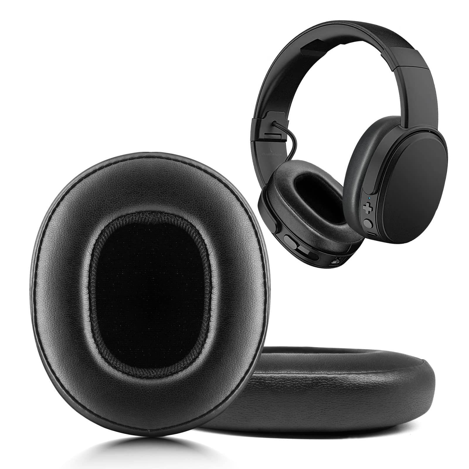 Ersatz-Ohrpolster Für Skullcandy Crusher 3.0 Wireless – Rot, Aus Proteinhaut & Memory-Schaum, Schalldämmend