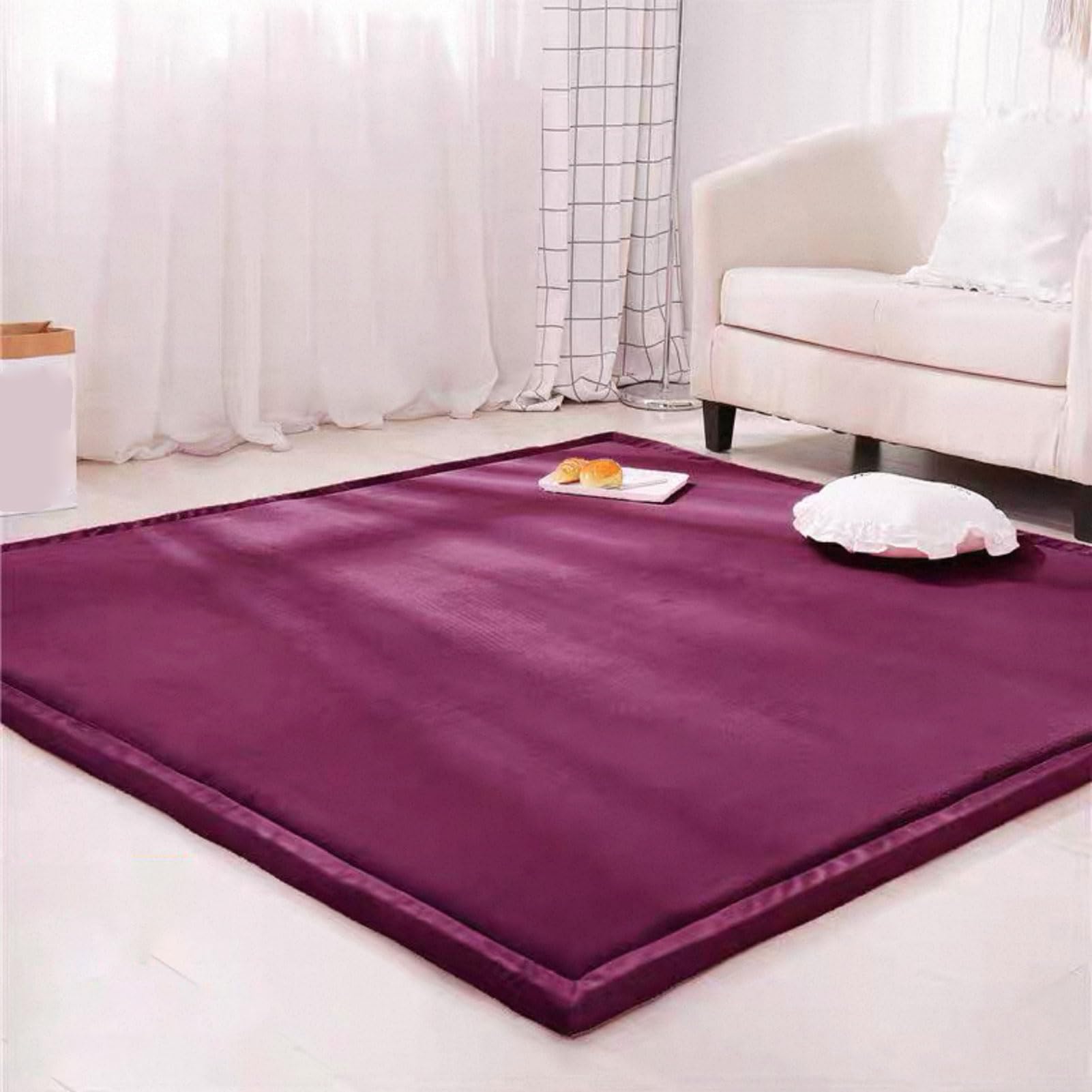 Spielmatte Baby/Krabbelmatte Baby - Babymatte 2cm Dicke Kinder Spielteppich/Teppich Kinderzimmer - Krabbeldecke für Baby - Krabbelteppich Baby-Spielmatte Korallensamtteppich 120 x 200 cm