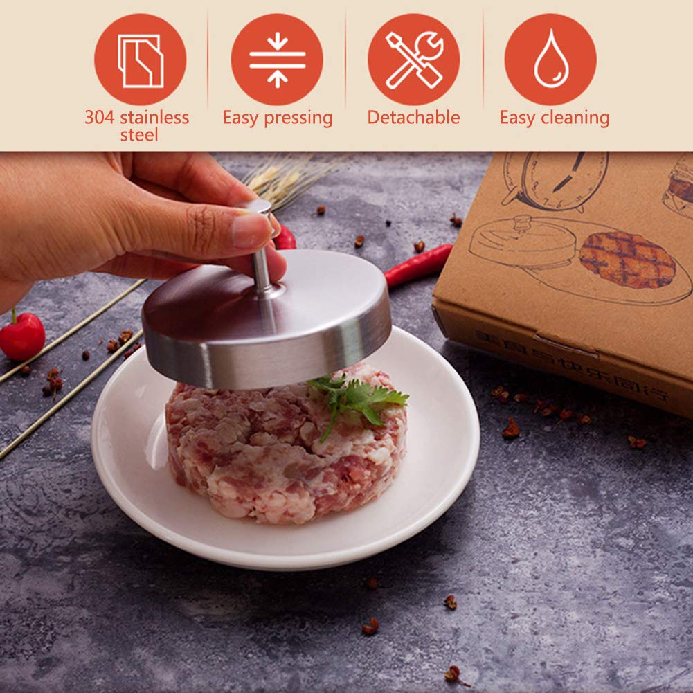 Burgerpers, Roestvrijstalen Vleespers, Hamburger Patty Press Maker, Home Kitchen Tool Voor Het Maken Van Hamburgers