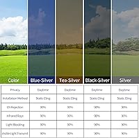 Vista 7 de Niviy Película unidireccional para ventana, privacidad diurna, efecto espejo, tinte reflectante para ventana para el hogar, autoadhesiva, bloqueo