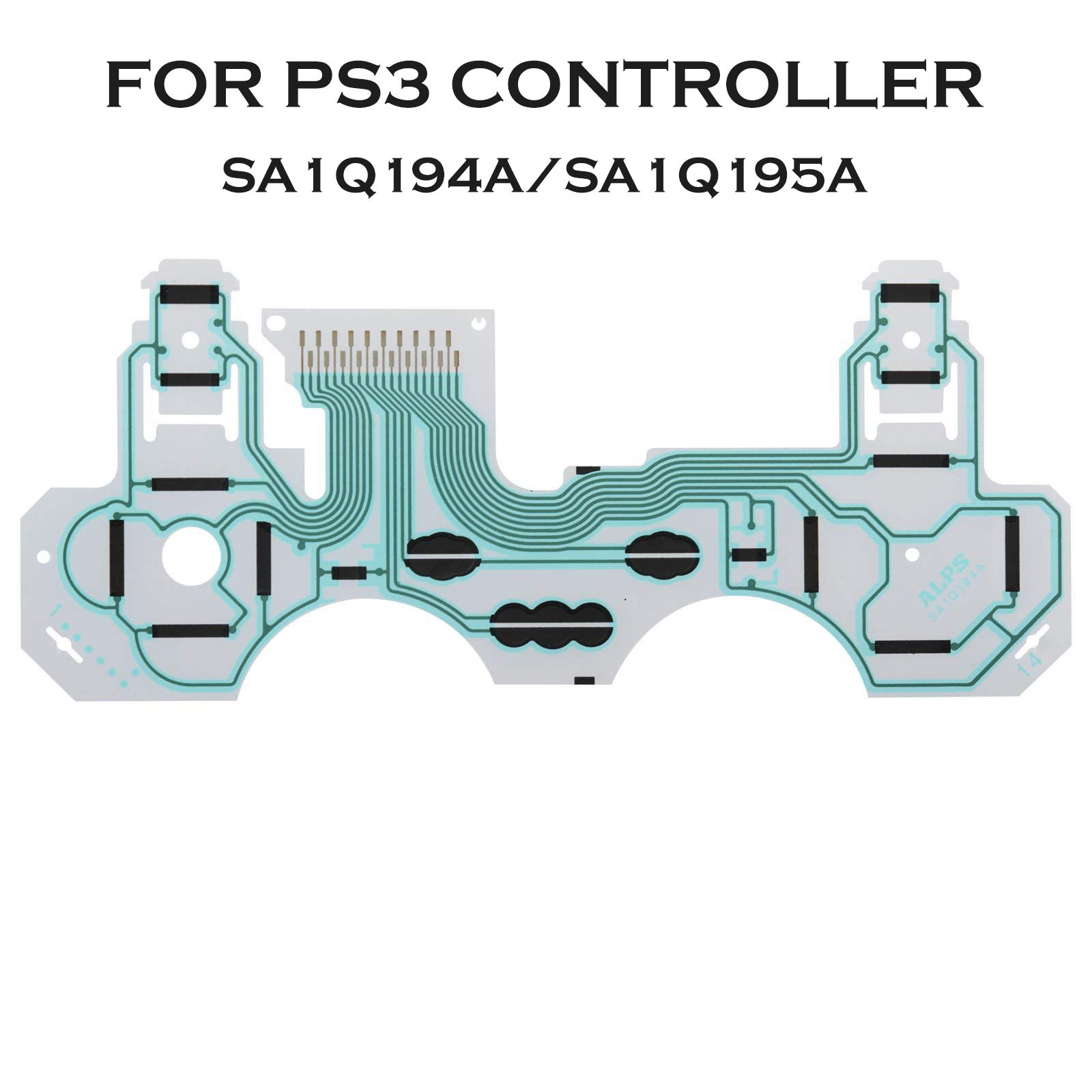 TCOS TECH Replacement Board Button Ribbon Cable Conductive Film Sheet for PS3 Wireless Controller - SA1Q194A/SA1Q195A