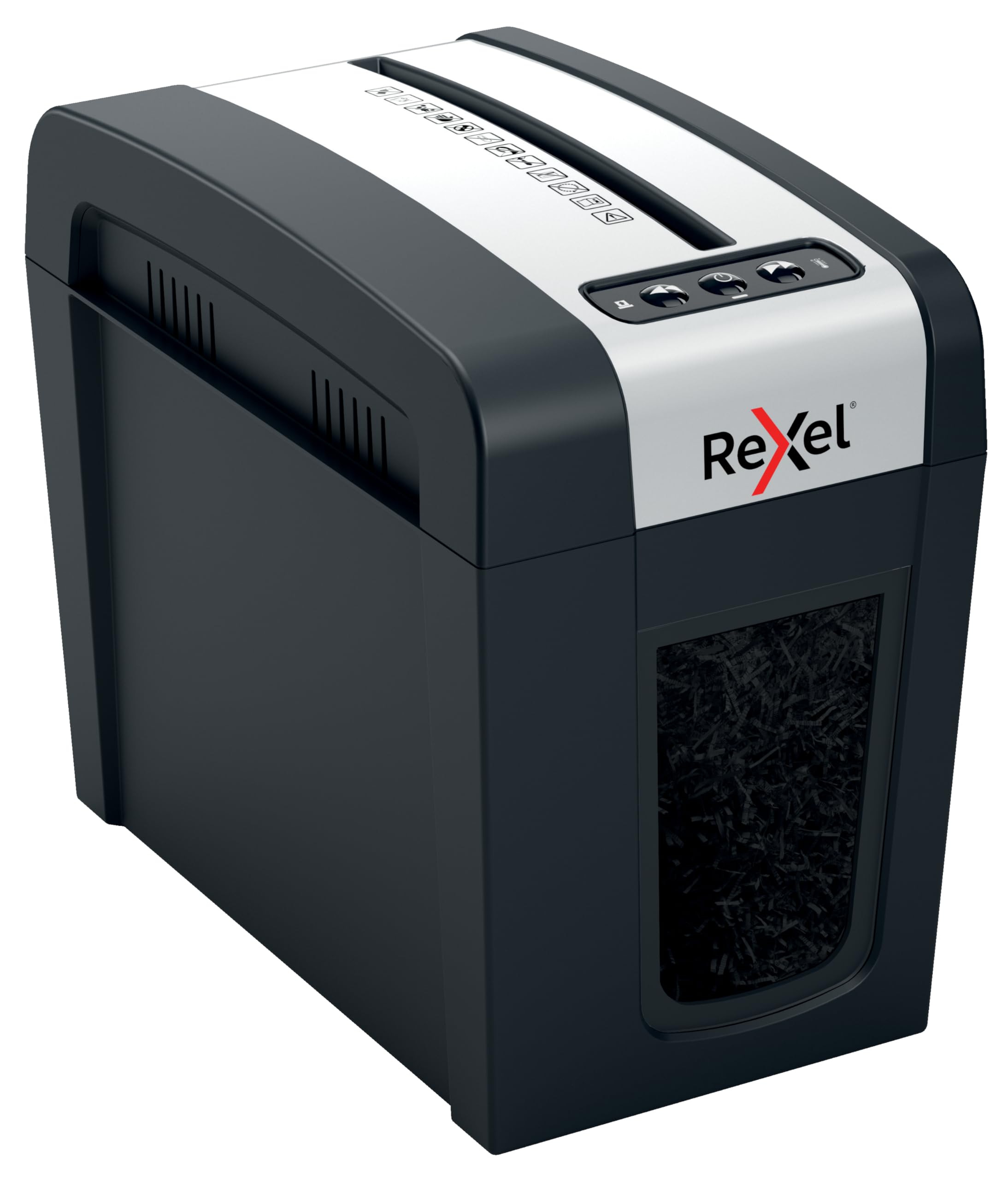 REXEL Secure MC3-SL Slimline Whisper-Shred™, Distruggidocumenti Manuale, 3-3 Fogli A4 (70-80 gr/mq), Taglio Micro, Livello di sicurezza P-5, per Uso Personale/Home Office, Capacità 10 Litri,2020131EU