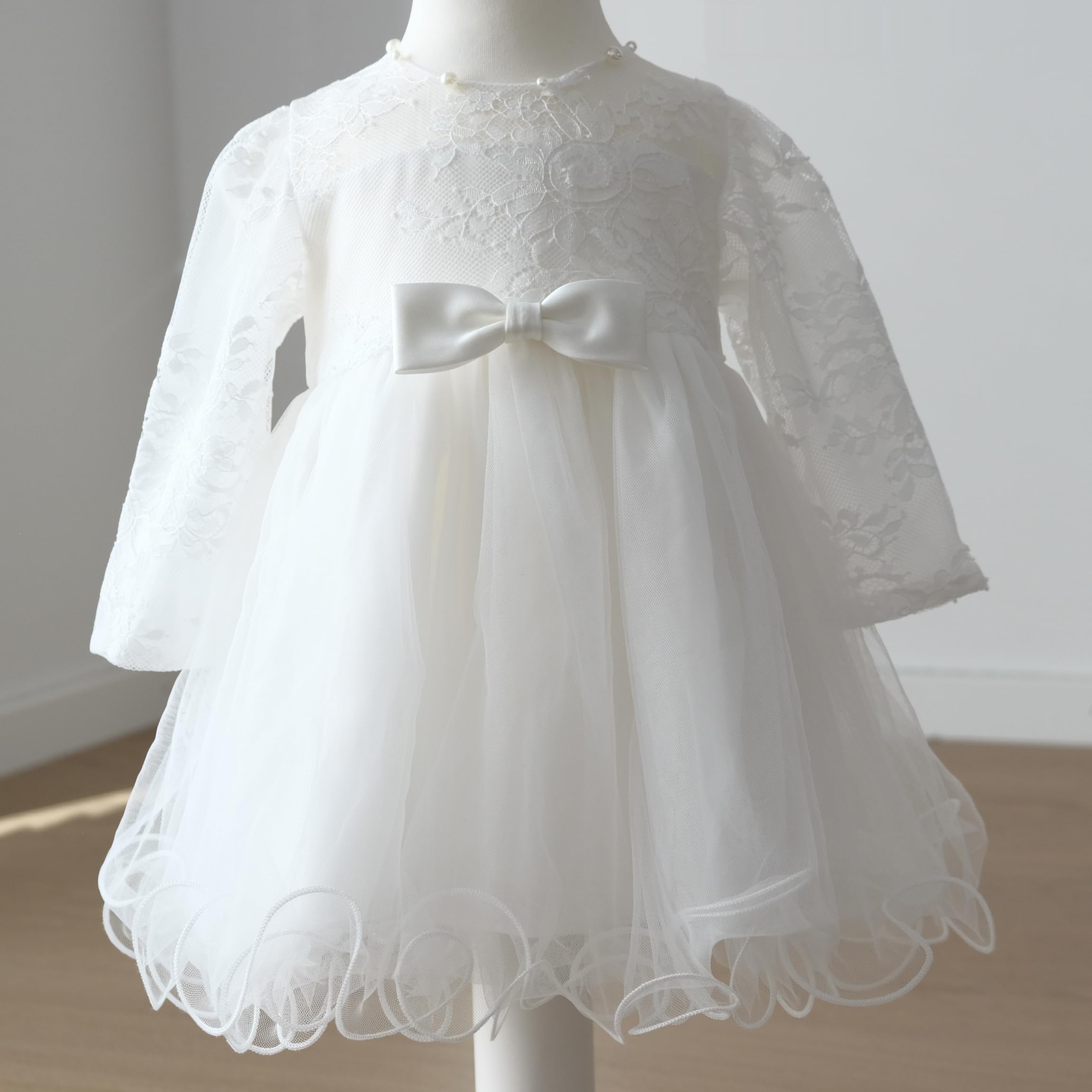 Taufkleid mit Bolero Baby Mädchen Tüll Prinzessinkleid M28