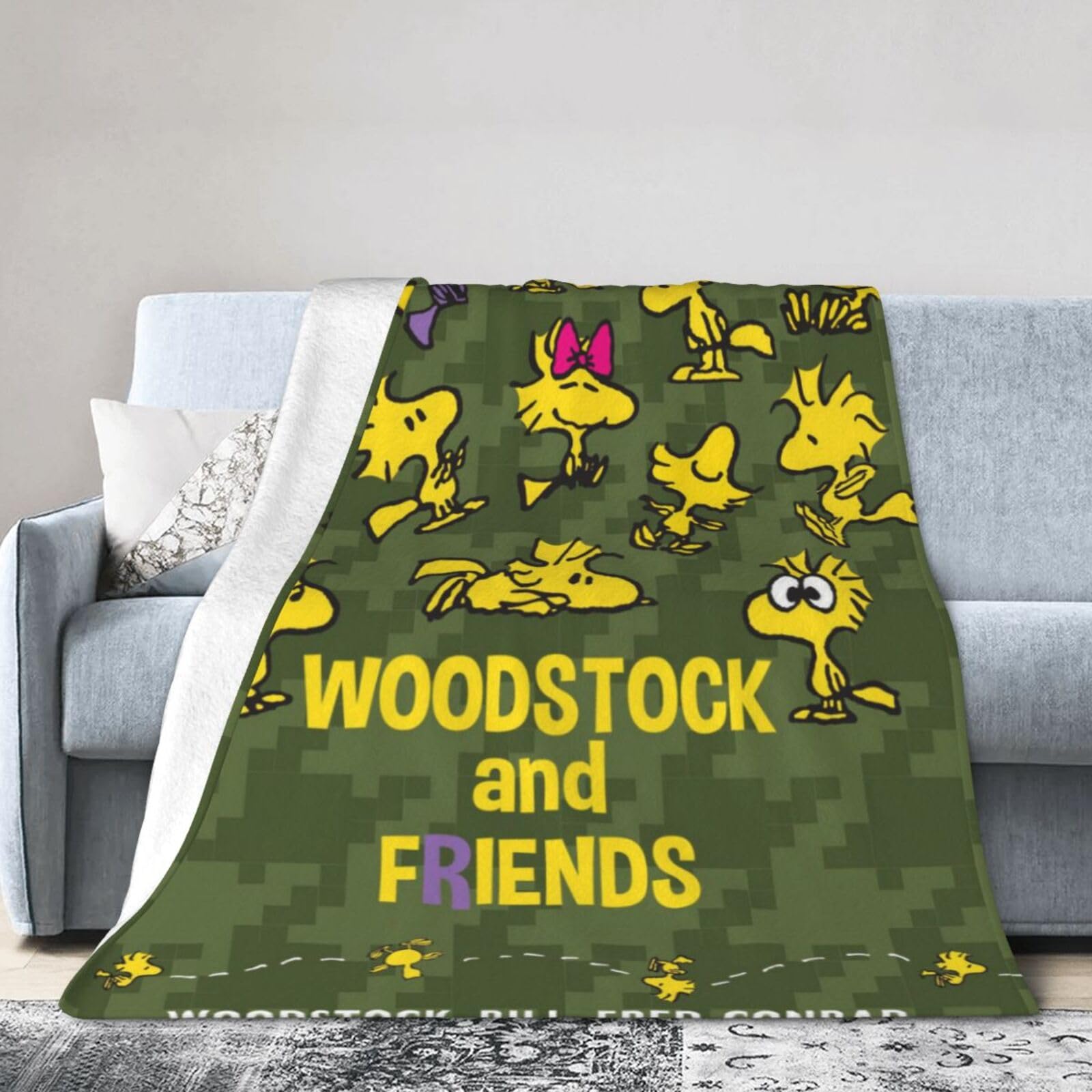 Amazon｜毛布 スヌーピー ウッドストック(2) ブランケット 厚手