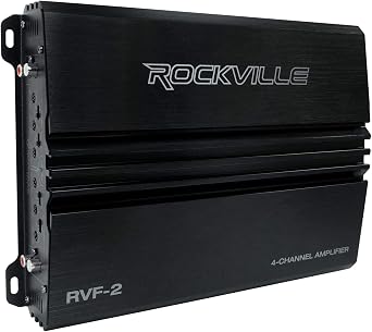 Rockville RVF-2 4 Channel Car Stereo Amplifier, 1200W Peak / 300W RMS
