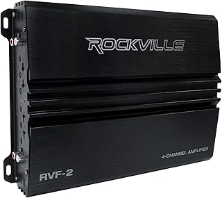 Rockville RVF-2 1200w Peak/300w Dyno-Certified RMS 4 Channel Car Amplifier Stereo Amp