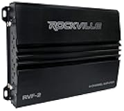 Rockville RVF-2 4-Channel Car Amplifier, 1200W Peak/300W RMS, Class-AB, MOSFET, Adjustable Crossover, Bass EQ, Perfect for Subwoofers and Car Audio