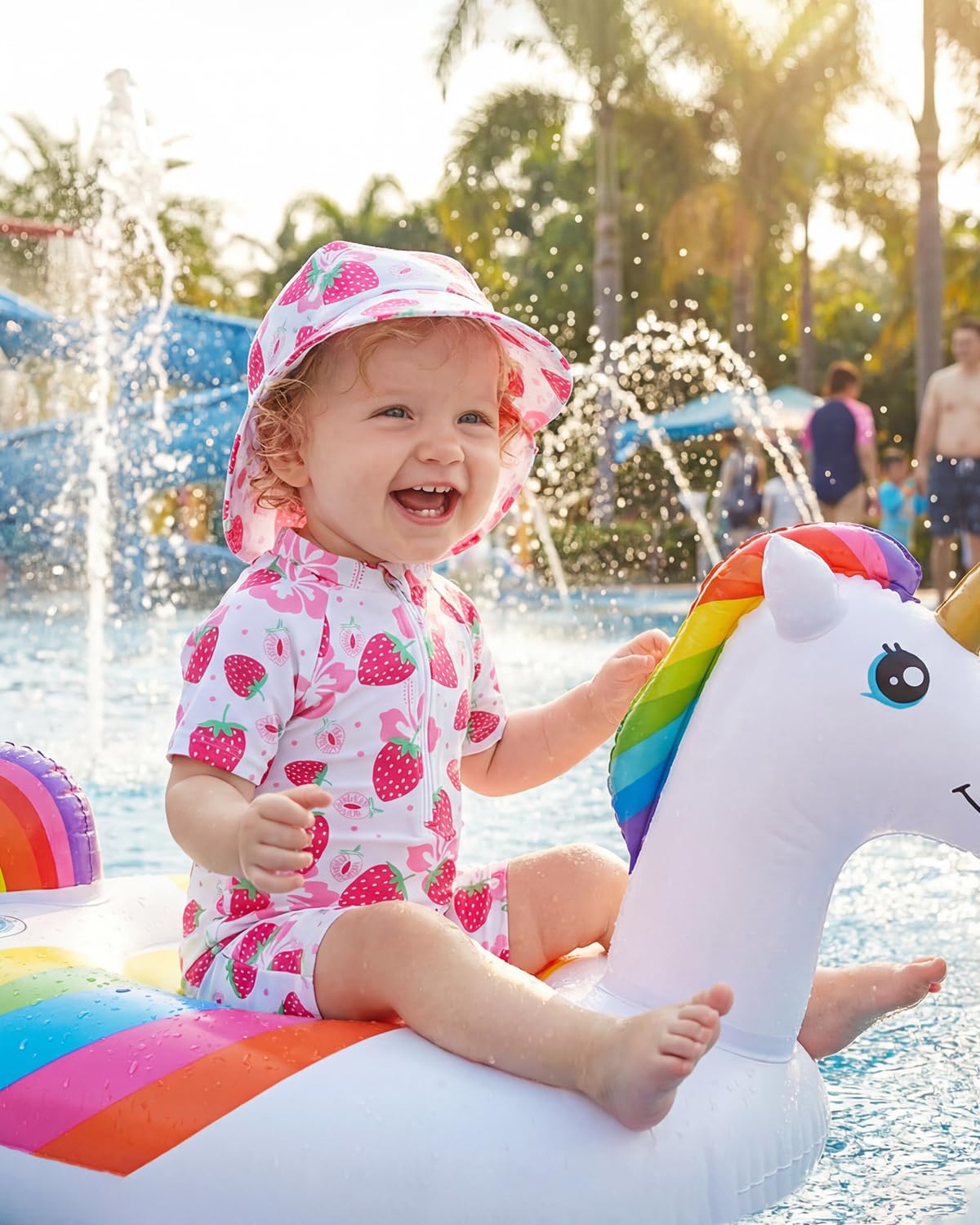 WYTbaby Badeanzug Baby Uv Kleidung Einteiler Kurzärmel Uv Schutzkleidung für Baby Junge Mit Sonnenhut