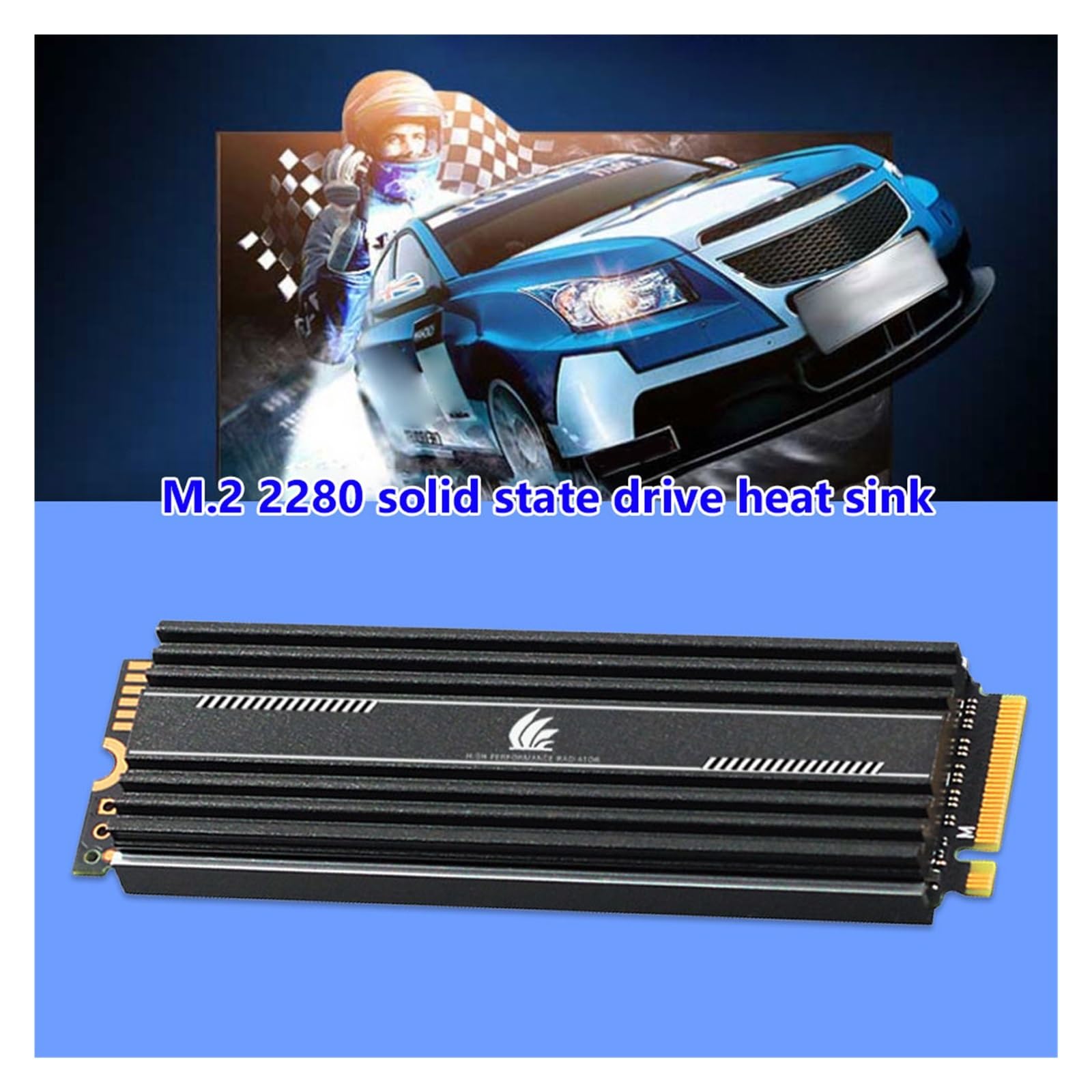 1pc M.2 Kühlkörper M2 2280 Solid State Drive Aluminium Hartmetall Profil Kühlkörper Kühlkörper