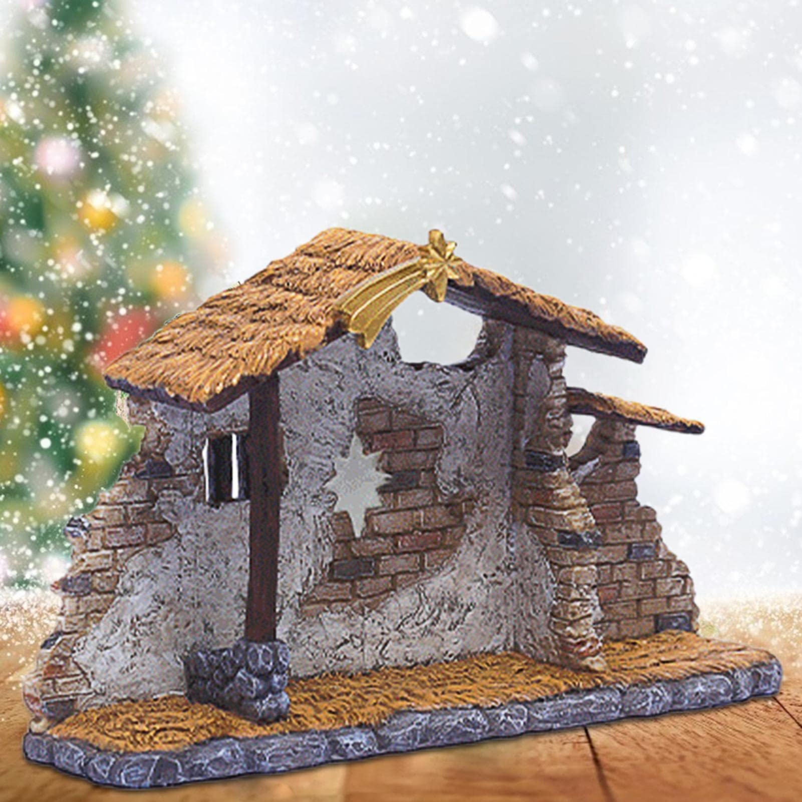 キリスト降誕 （馬小屋と11体セット）クリスマス レアインテリア USAヴィンテージ1960年代紙ものクリスマスカード｜キリスト誕生