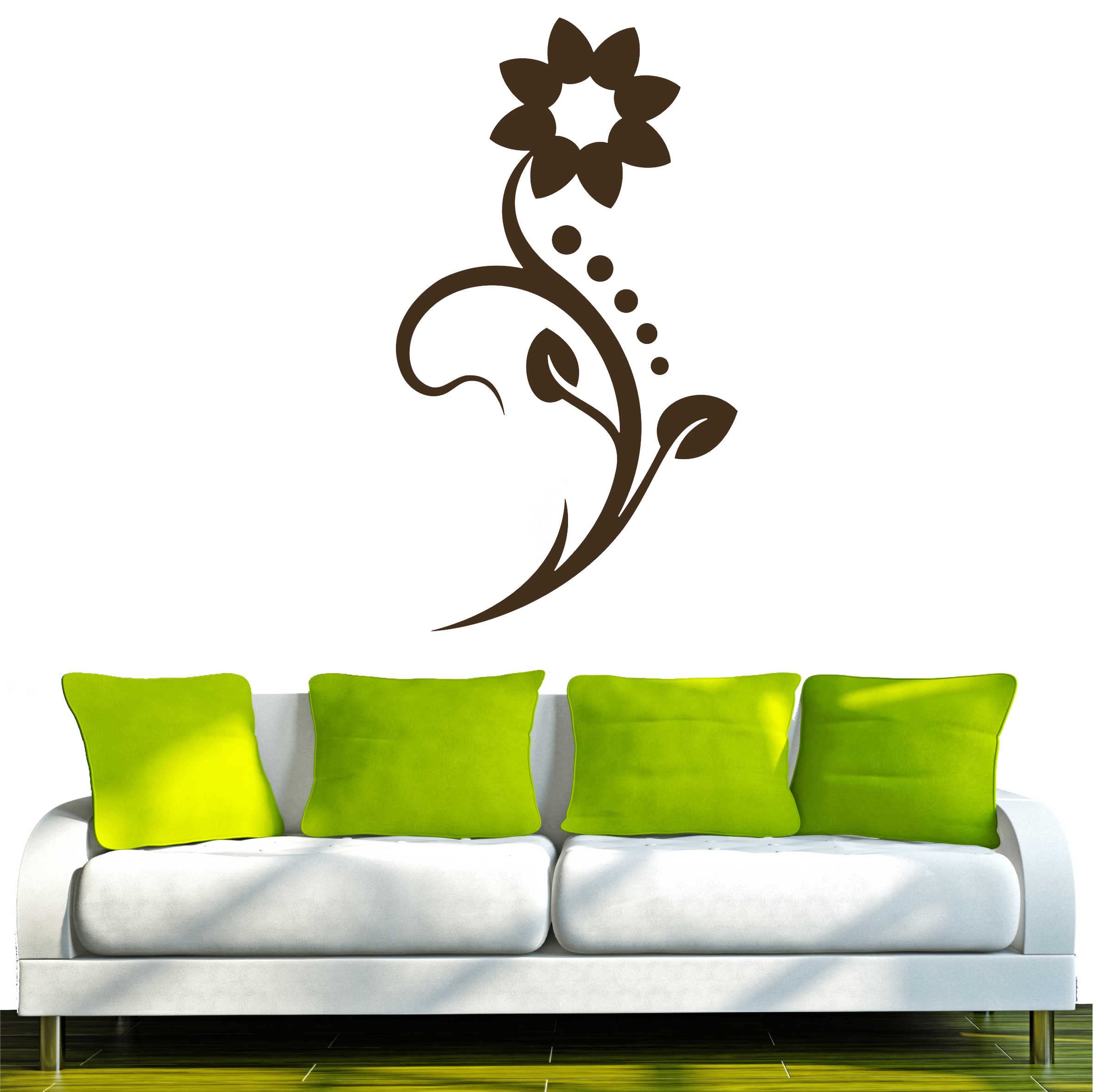 INDIGOS UG - Decalcomanie da muro - adesivi da parete - Murale - F227 con graziosi cerchi, 80 x 44 cm, colore marrone, - Decorazione per soggiorno, camera dei bambini, ufficio, scuola