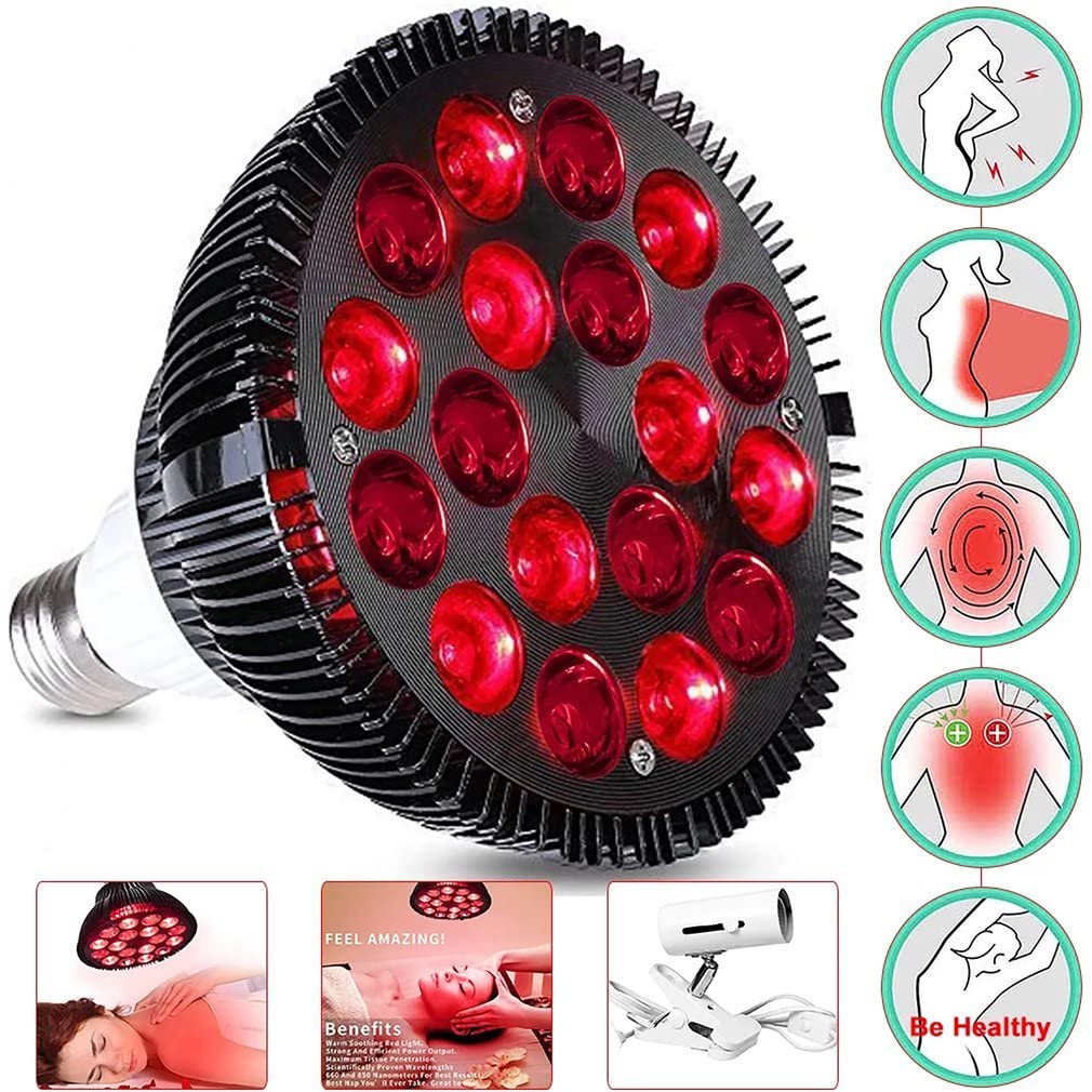 Czerwona lekka Lampa terapii 54W LED podczerwone urządzenie terapeutyczne 660nm 850nm do pomiaru bólu Anti starzejące się wzrost włosów