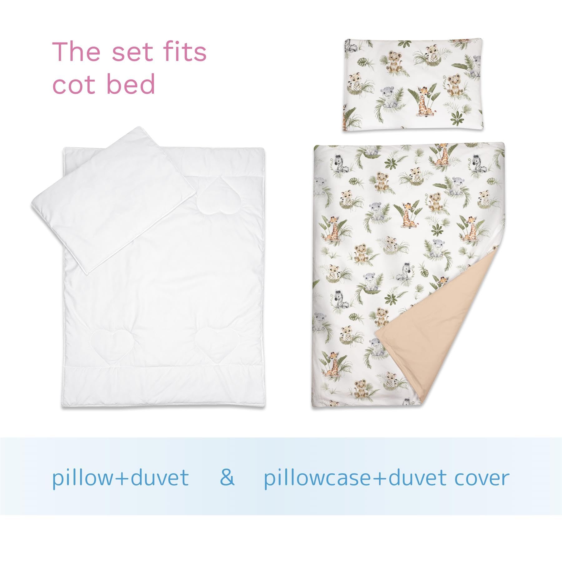Baby Comfort 4 Piece Toddler Kids Cot Bed Set 120x90 cm Duvet Pillow Duvet Cover Pillowcase 12M+ (It's a Boy) — view 43