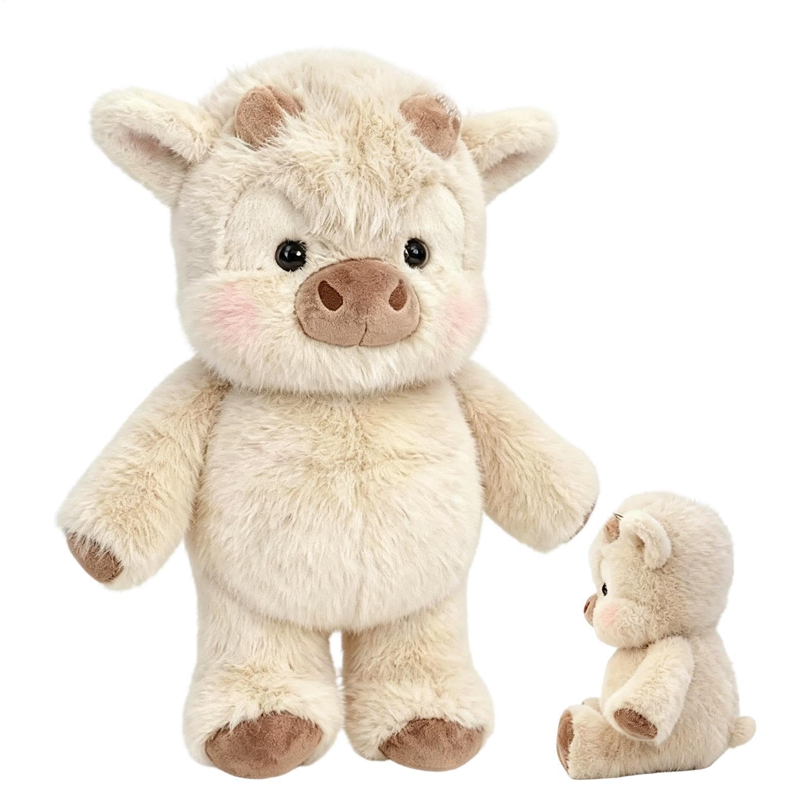 Running Calf Soft Toy | 60cm Wild Boar Plush Toy | Cartoon Cow Plush Collectible Doll Interactive Toys | Cute Running Sheep Cuddly Toys Stuffed Animal Home Decor for Girls, Boys