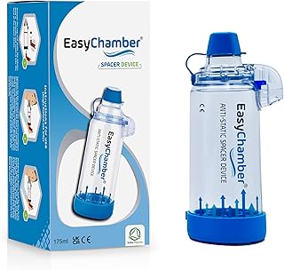 EasyChamber Antistatic, Inhaler Spacer Device, Use with Dosed Dosage Inhaler, BPA and Latex Free - Inhalation Aid - Spacer...