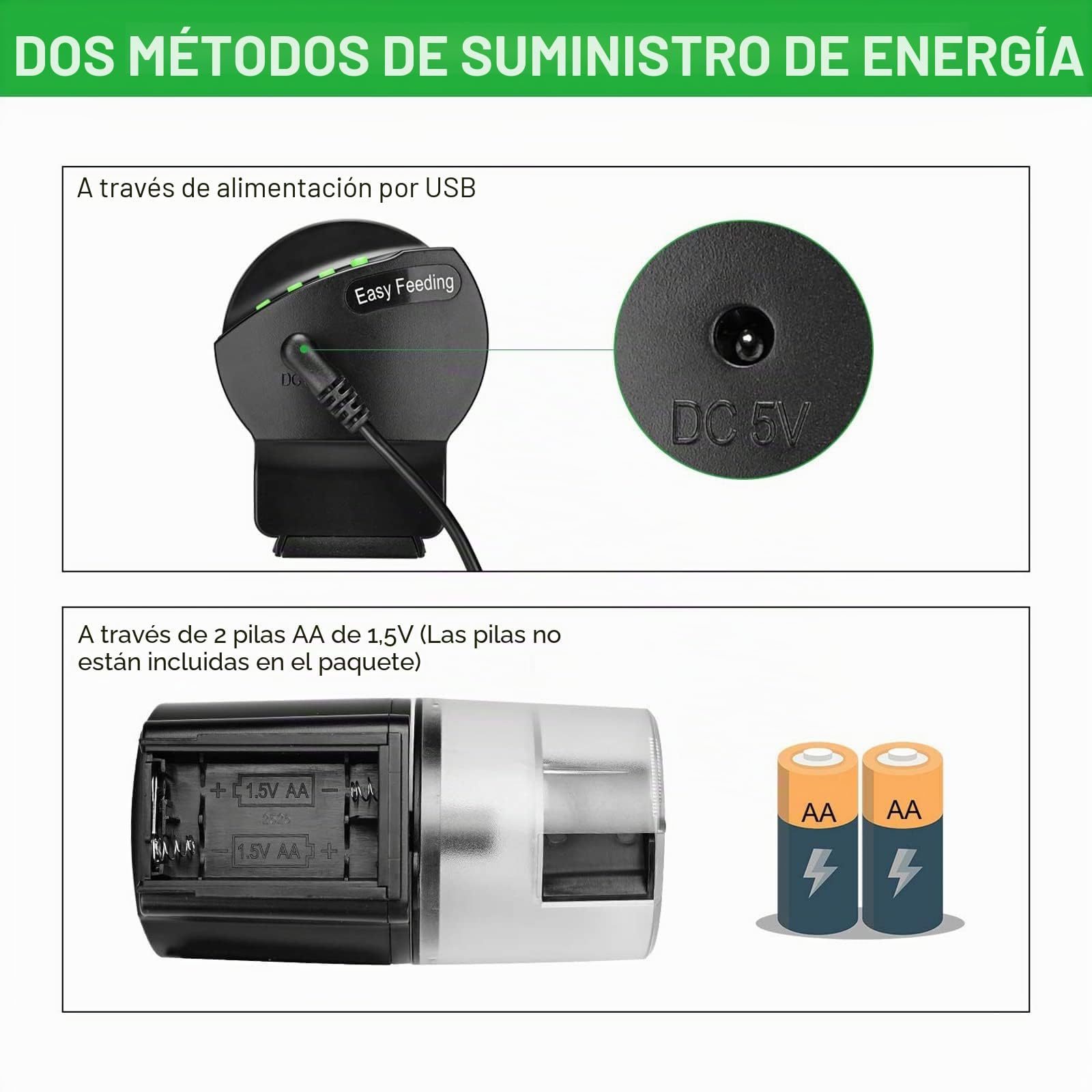 RESUN - Comedero automático para peces, dispensador automático de alimentos para peces, tanque de acuario, temporizador ajustable para vacaciones, fin de semana (AF2020)