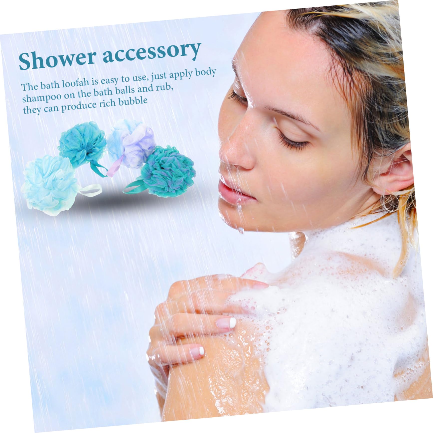 minkissy 16 bolas de baño prácticas esponjas de baño resistentes al desgaste, bola de baño práctica bola de baño para el hogar, esponja de baño para el cuerpo, esponjas de belleza o cordón de malla
