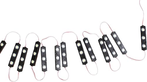 Miniatura 5 de Módulo de inyección 5630 blanco puro para ventana de escaparate, carcasa negra, superbrillante, con paquete de alimentación de CA UL 12 V (100 pies)