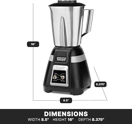Miniatura 7 de Waring Commercial BB300S - Batidora de barra de 1 HP color negro 48 onzas