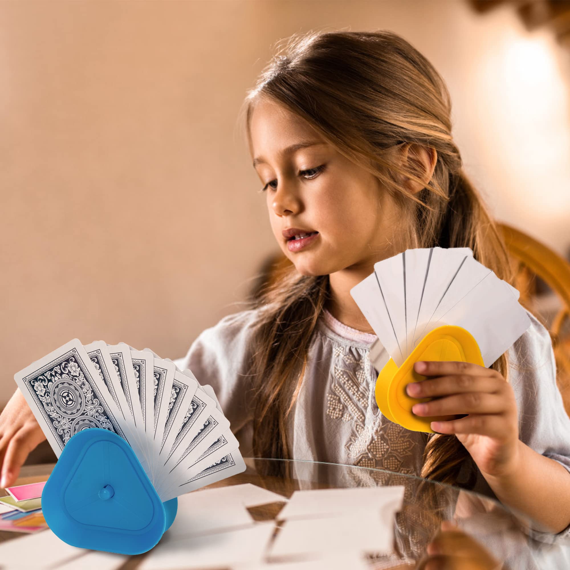 Dongcill Set De 4 Soportes Para Naipes Con 2 Cajas De Almacenamiento, Manos Libres Para Jugar A Las Cartas, Ideal Para Niños, Adultos Y Mayores