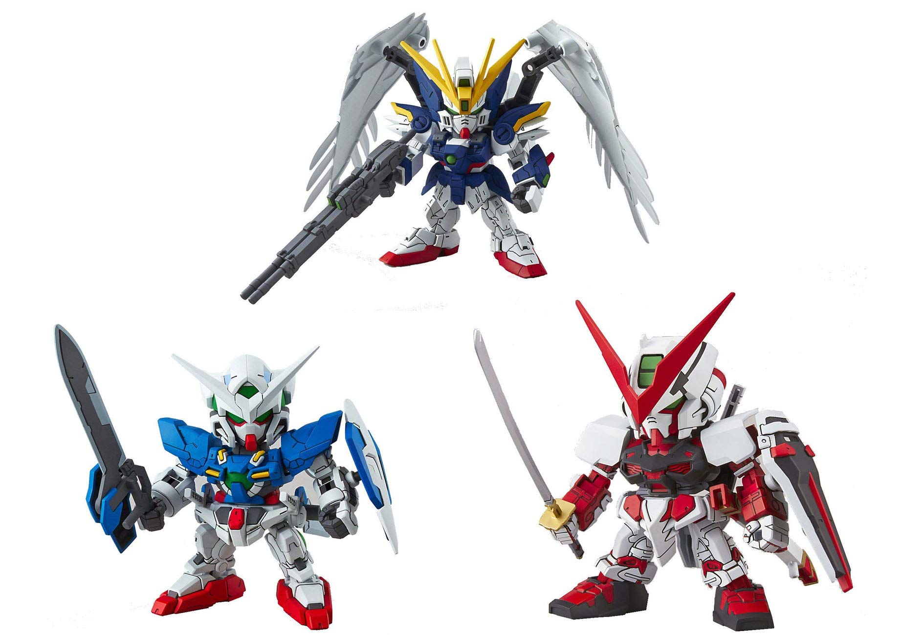 Buy 3 Sd Ex Standard Gundam Assembly Models Bundle Exia Gn 001 Astray Red Frame Mbf P02 Wing Gundam Zero Ew Xxxg 00w0 Japan Import Online At Desertcart Antigua And Barbuda