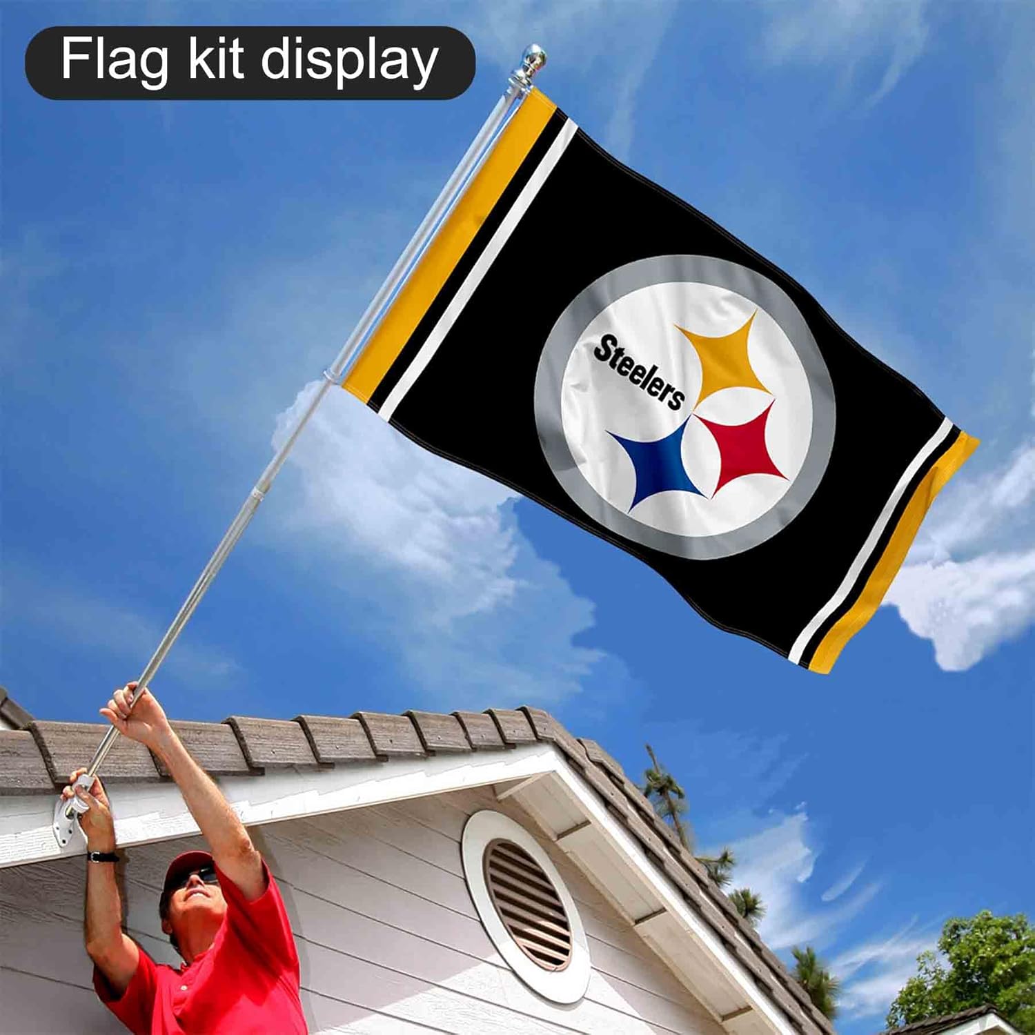 Pittsburgh Steelers Flag Pole and Bracket Kit - Image 6