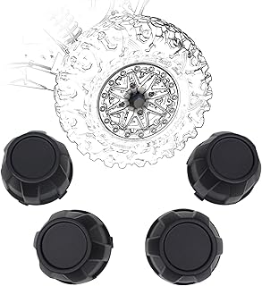 CPOWACE Wheel Center Hub Caps Compatible with Kawasaki Teryx KRX 1000 2020 2021 2022,Black Dust Tire Wheel Hub Cap Covers Accessories Replace #11065-1341 (4pcs)