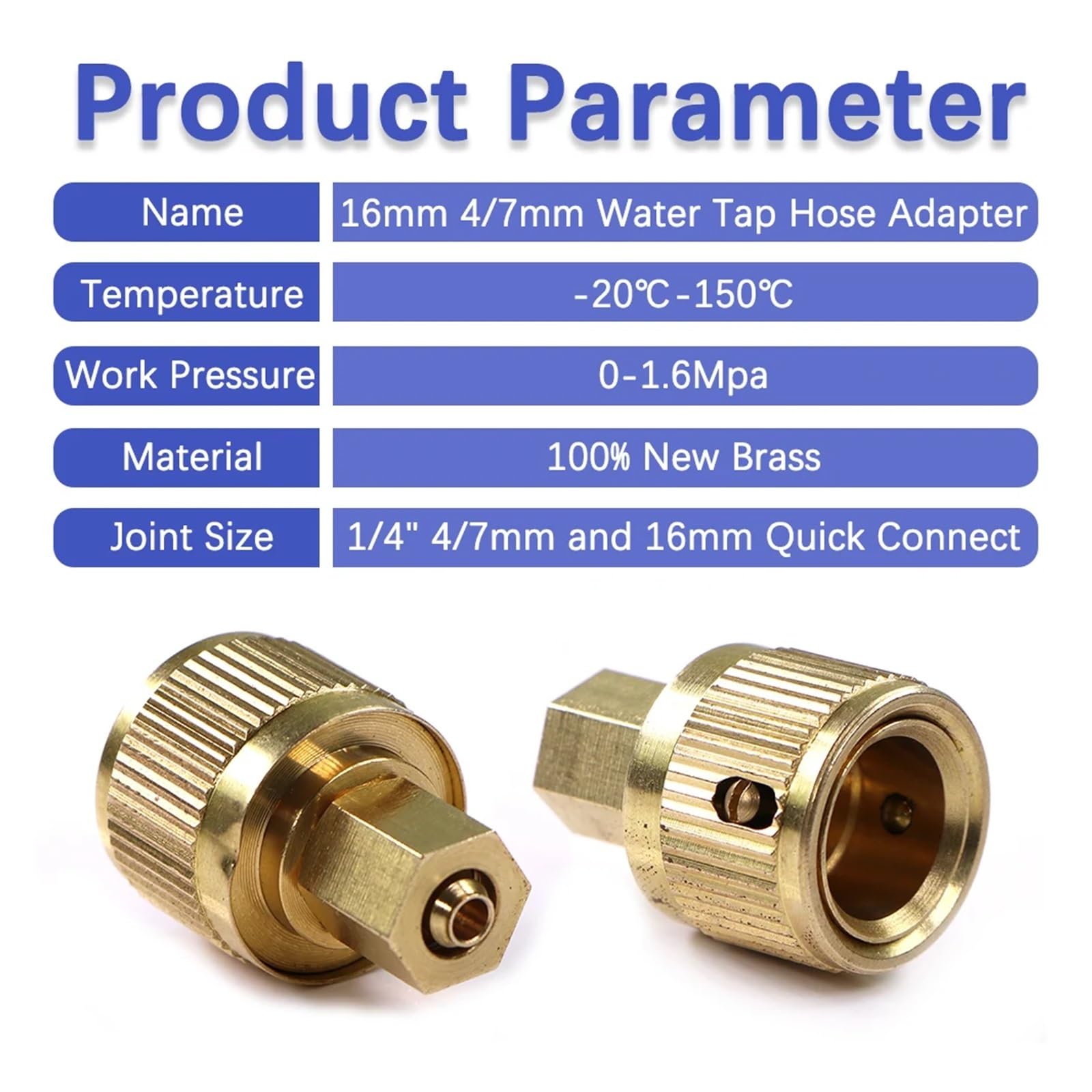 1/10.2 cm 4/7 mm mosiężny adapter węża kolczastego z szybkozłączką 16 mm złączka do nawadniania ogrodu łącznik złącze rura nawadniająca przedłużacz rury IDGTTLDF