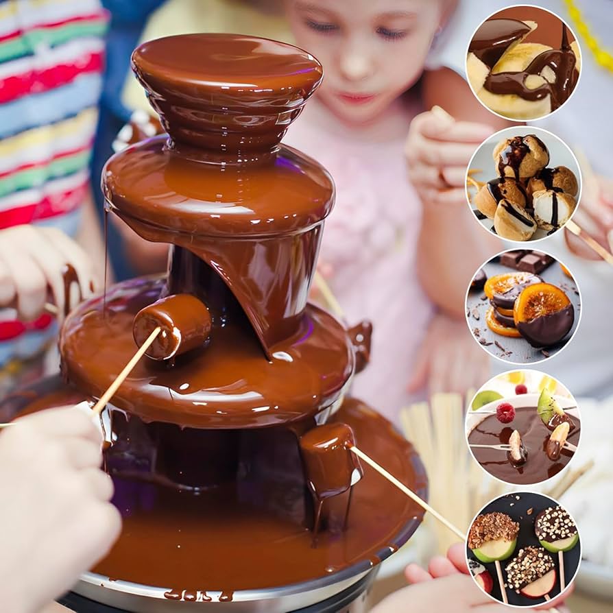 Fontaine Chocolate 12個 Amazon.com: GLMFAN Chocolate Fondue Fountain, 3 Tier 10oz
