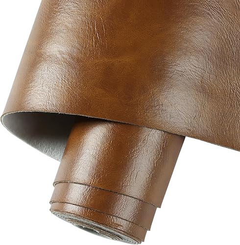 Miniatura 2 de Ramya Rollo de hoja de piel sintética azul cielo liso de 12 x 53 pulgadas, tela de piel sintética muy adecuada para hacer, aretes de cuero, lazos,