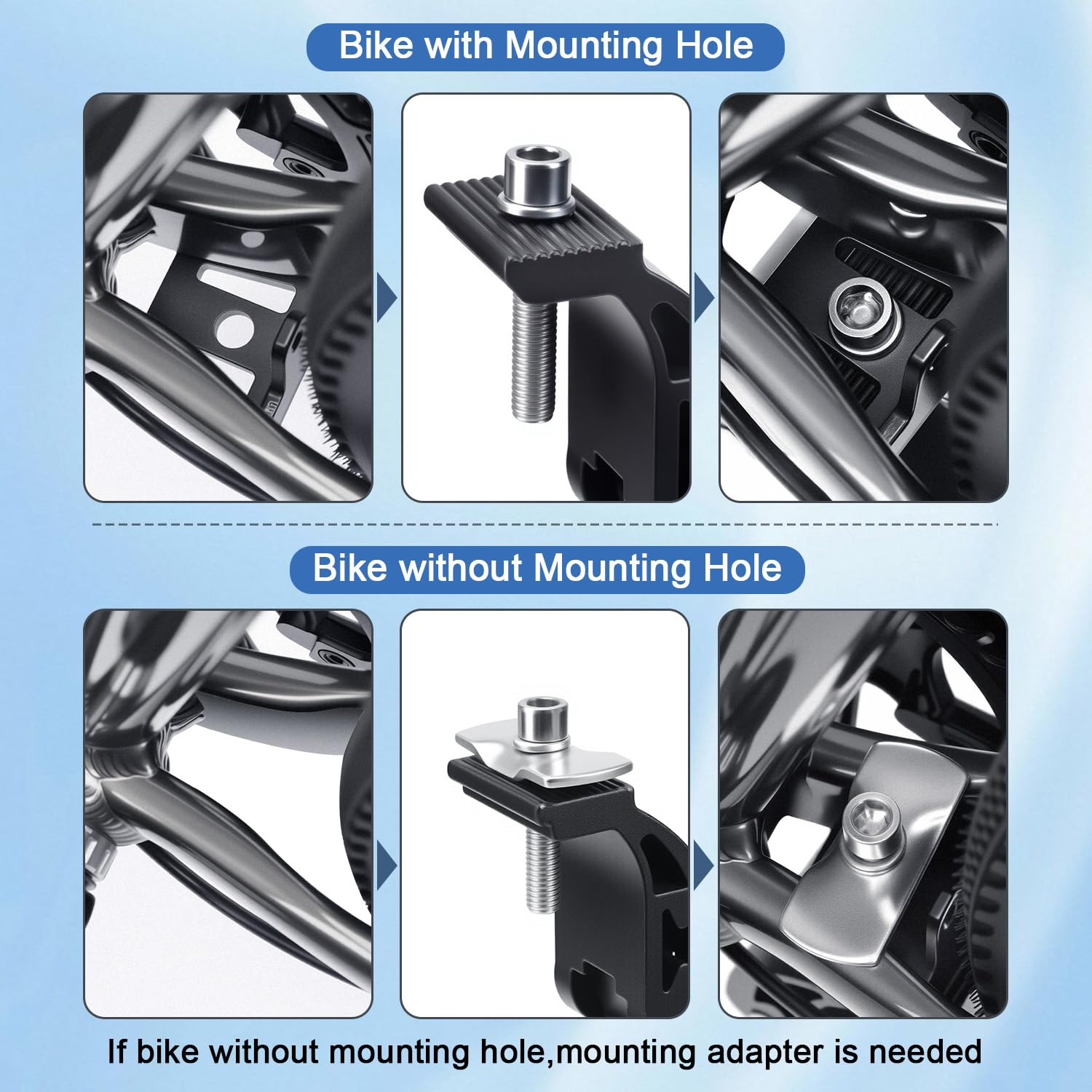 Béquille de vélo réglable en hauteur pour vélos adultes de 61 cm, 66 cm, 73 cm, support central pour VTT, route et cargo