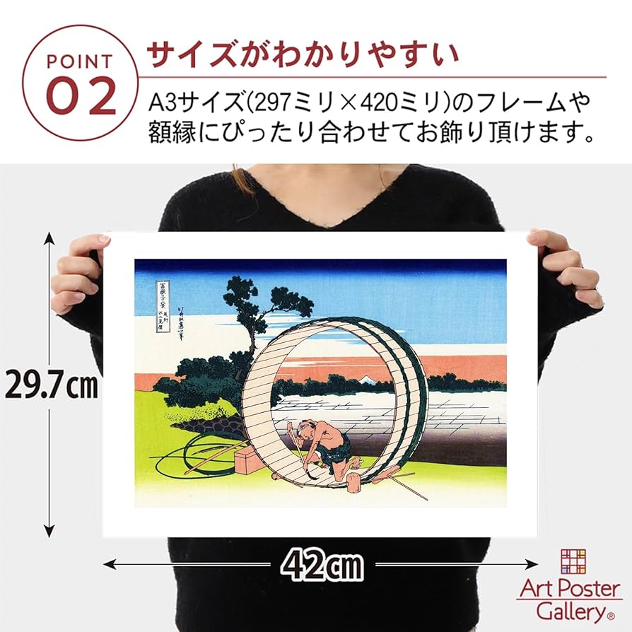 Amazon.co.jp: ポスター 葛飾北斎 『富嶽三十六景 尾州不二見原