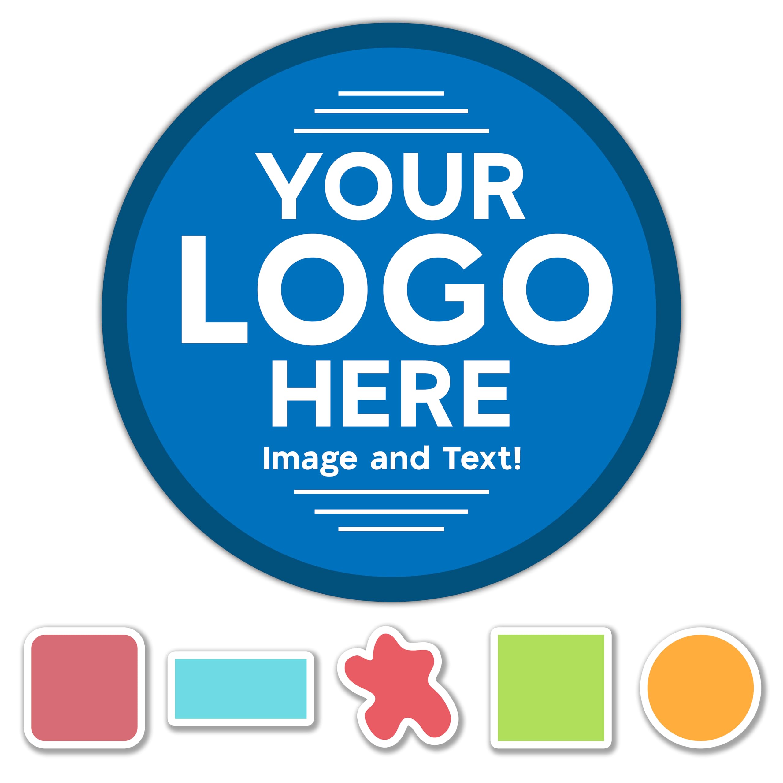VulgrCo Custom Premium Vinyl Labels Upload Your Image Text Photo Business Logo Picture - Dishwasher Safe Durable Adhesive Personlized Label Stickers