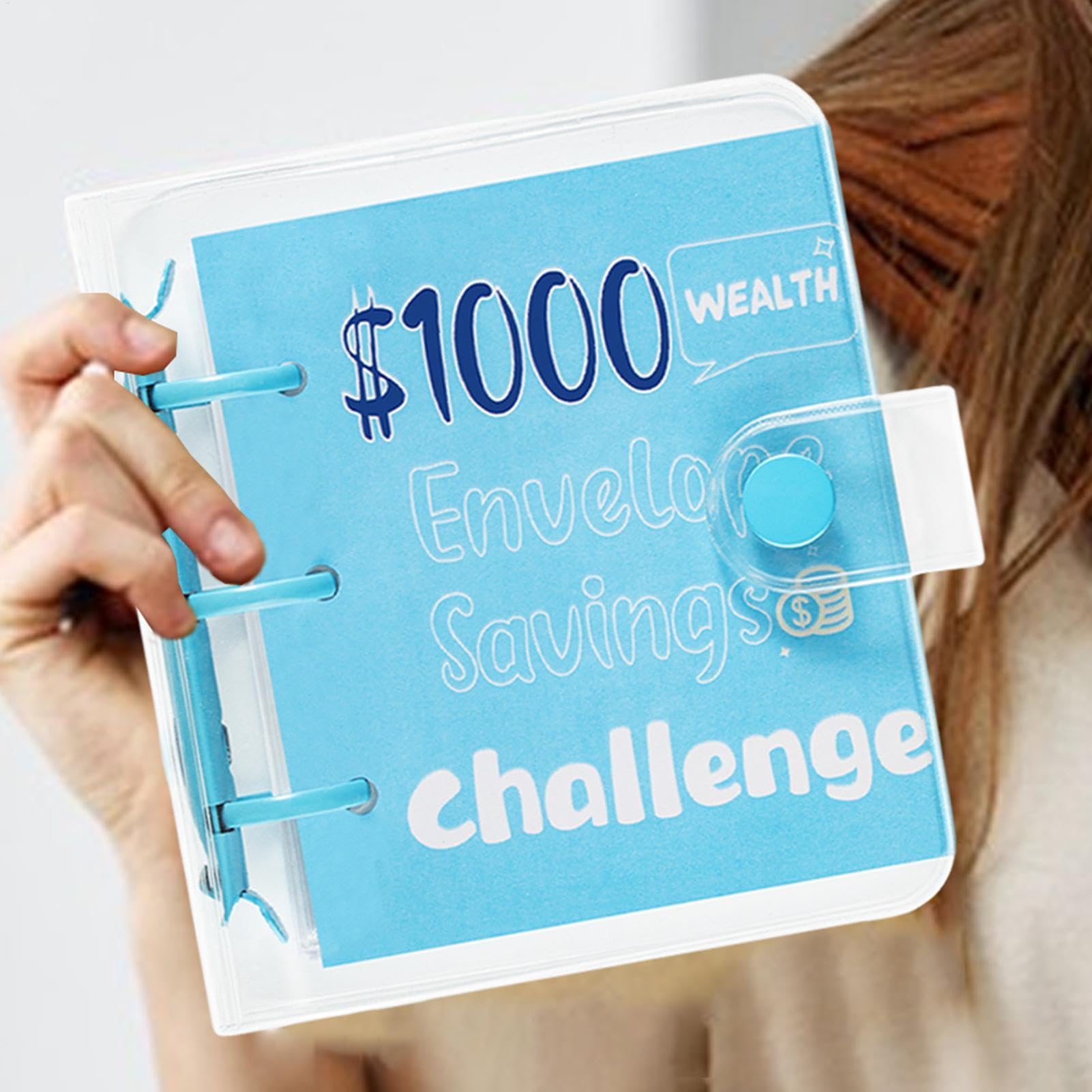 Saving Challenge Book Binder 25 Envelope Portable Family