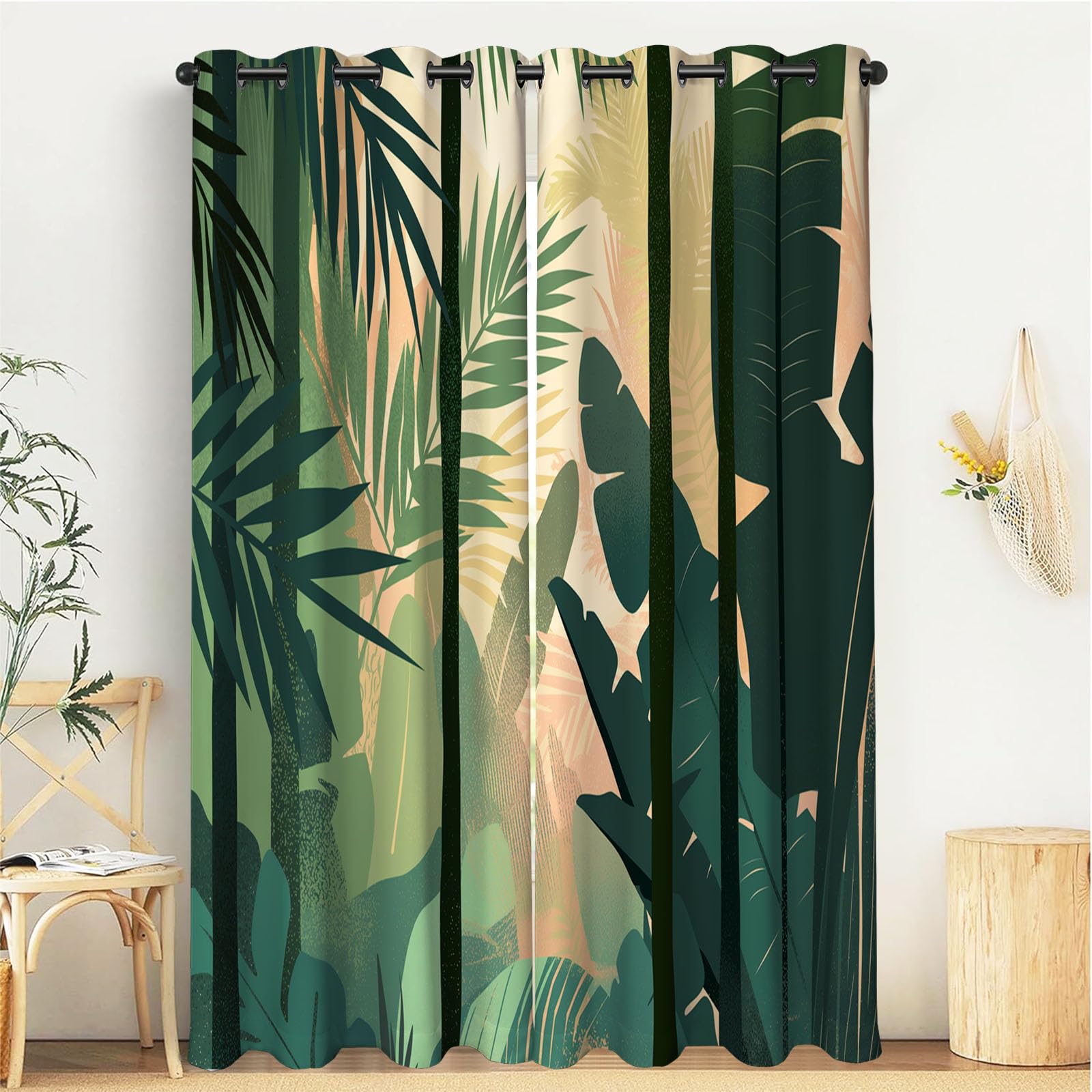 Rideau occultant anti lumiere pour chambre enfant forêt dessin animé isolant thermique