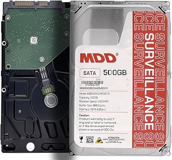 MDD MAXDIGITALDATA 500GB 5900RPM 16MB Cache SATA 3.0Gb/s 3.5-inch Surveillance Hard Drive -