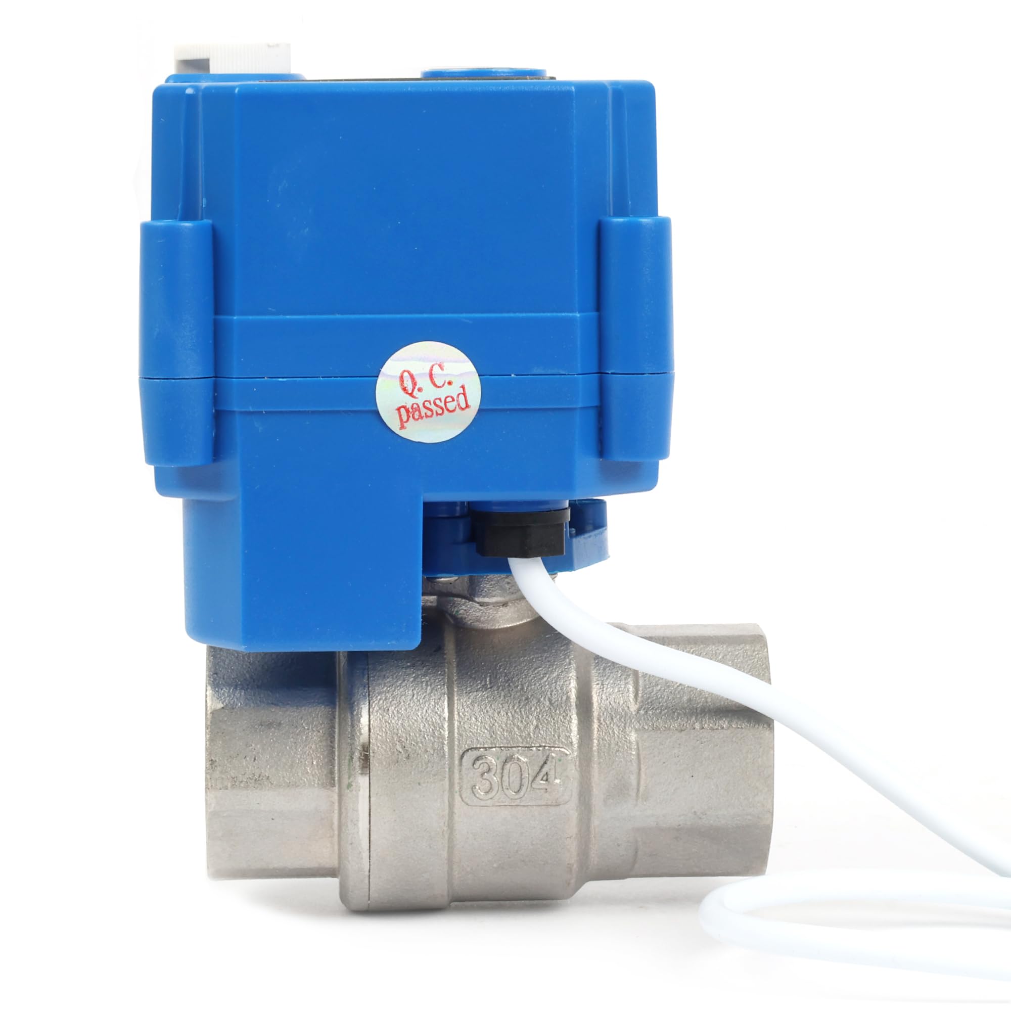 U.S. Solid Valvola a sfera motorizzata in acciaio inossidabile 3/4" - 85-265V AC, ritorno automatico 2 fili, comando manuale, normalmente aperta, porta completa