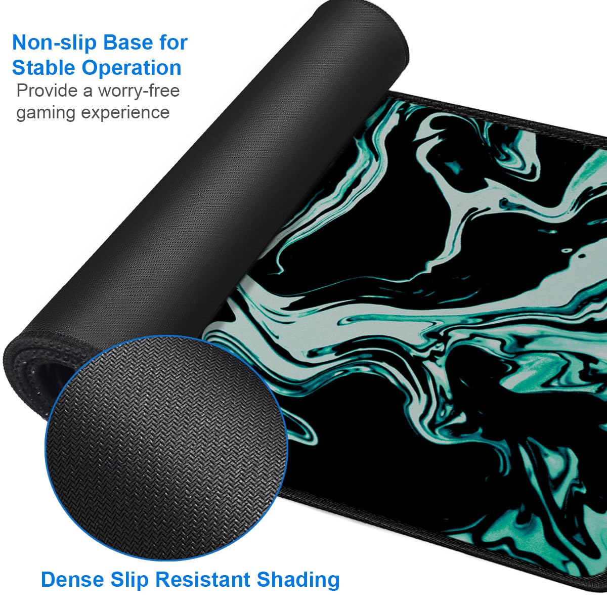Gaming Mousepad Extended Black Desk Mat, Waterproof Computer Mouse Rug Pad, Ergonomic Mouse Mat For Keyboard And Laptop, Large Size From Honey_fruit_tree, $8.38 - View #7