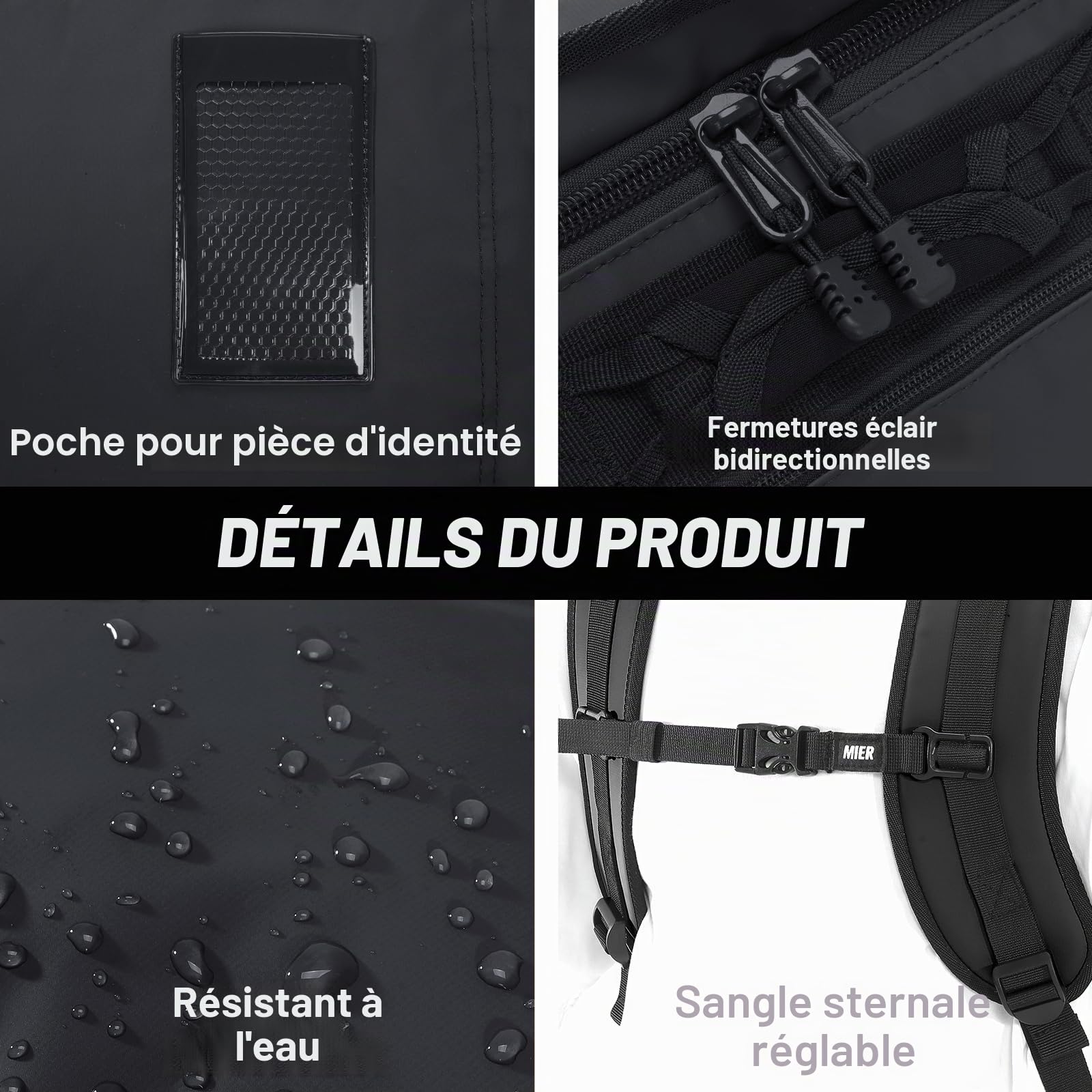 MIER Grand Sac de Sport imperméable avec Compartiment à Chaussures Convertible en Sac à Dos, Vert foncé