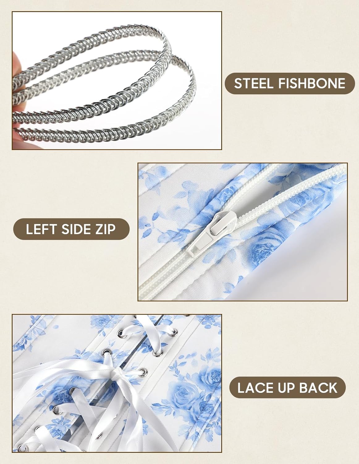 Scarlet Darkness Corset Tops for Women Renaissance Floral Bustier Western Concert Going Out Top - Image 5