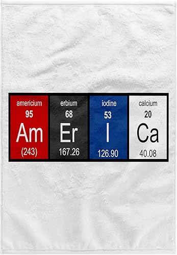 3D Rose America in Elements from Periodic Table-Chemistry Chemical Science - Toalla de mano, 15 x 22 pulgadas, multicolor